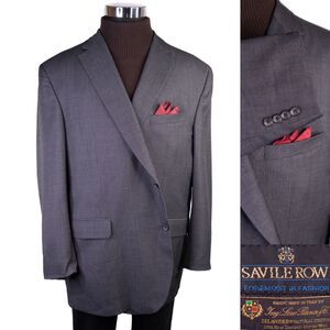 Savile Row Gray LORO PIANA blazer 100% WOOL jacket sport suit coat 48 L
